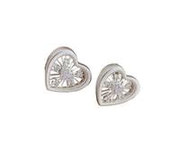 Orecchini a bottone con foglie/a forma cuore, da indossare tutti i giorni Accessorio da donna alla, struttura in lega per look alla, gioielli da sposa