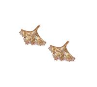 Orecchini a bottone con foglie/a forma cuore, da indossare tutti i giorni Accessorio da donna alla, struttura in lega per look alla, gioielli da sposa