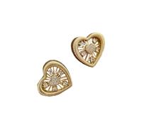 Orecchini a bottone con foglie/a forma cuore Da indossare tutti i giorni Accessorio da donna alla Struttura in lega per un look alla Orecchini a bottone a cuore