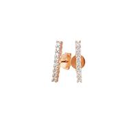 Orecchini a bottone con linea di diamanti 0,19 cttw