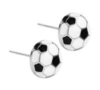 Orecchini A Bottone Da Calcio - Gioielli Da Calcio In Lega Placcata In Argento, Sportivi Leggeri E Delicati Sulla Pelle | Orecchini Da Ventaglio Alla Per Feste Di Gioco, Celebrazioni E