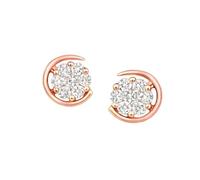 Orecchini a bottone da donna con diamanti coltivati in laboratorio, certificati IGI, colore E-F, chiarezza VVS, in oro 9K/14K/18K