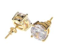 Orecchini A Bottone Di Grandi Dimensioni, Gioielli Per Le Feste Con Taglio Rotondo, Orecchini A Perno, Per Feste, Eventi, Riunioni, Celebrazioni, Festività, Serata Di Nozze