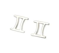 Orecchini A Bottone In Argento con 12 Costellazioni, Gemelli (21 Maggio - 21 Giugno), Piccoli Orecchini A Bottone In Argento Sterling 925 con Astrologia, Oroscopo e Zodiaco, per Donne e Adolescenti.