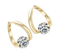 Orecchini A Bottone In Argento E Oro Con Piercing - Orecchini A Cerchio, Gioielli Eleganti In Lega, Circolari | Design Alla, Leggero, Calmante, Decorativo, Da Indossare Ogni Gio
