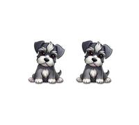Orecchini a bottone in miniatura - Orecchini artistici in resina fatti a mano a forma di cane, graziosi regali in acrilico per gli amanti dei cani(B)