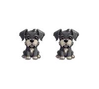 Orecchini a bottone in miniatura - Orecchini artistici in resina fatti a mano a forma di cane, graziosi regali in acrilico per gli amanti dei cani(E)