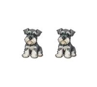 Orecchini a bottone in miniatura - Orecchini artistici in resina fatti a mano a forma di cane, graziosi regali in acrilico per gli amanti dei cani(A)