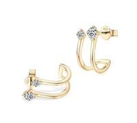 Orecchini a bottone, orecchini pendenti, orecchini Moissanite Huggie for donna Uomo Orecchini a bottone in argento Moissanite Orecchini a bottone avvolgenti Gioielli Moissanite(Gold)