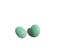 Orecchini a bottone ovale verde menta eleganti da donna, gioielli minimalisti chic per lo stile quotidiano, ideali per aggiungere un tocco di colore