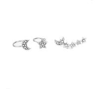 Orecchini a Bottone Set Orecchini a Forma di Stella di Luna in Cristallo per Le Donne, Ragazze, Abbigliamento Quotidiano, Orecchini di Fidanzamento, Regali di Nozze Convenient And Clever
