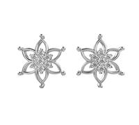 Orecchini a bottone Summer Love in argento sterling 925 | Placcatura in argento n. Pietra: 14 Dimensioni gemma: 0,01-0,07 mm | Peso: 0,63 crt Forma: rotonda | 5,126 grammi |LKE_W_00175