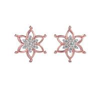 Orecchini a bottone Summer Love in argento sterling 925 | Placcatura in oro rosa | N. pietra: 14 | Dimensioni gemma: 0,01-0,07 mm | Peso: 0,63 crt | Forma: rotonda | 5,126 grammi |LKE_R_00175