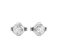 Orecchini a bottone Tranquil Seas in argento sterling 925 | Placcatura in argento n. Pietra: 2 Dimensioni gemma: 0,01-0,07 mm | Peso: 0,1 crt Forma: rotonda | 0,47 grammi |LKE_W_00217
