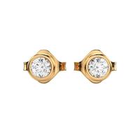 Orecchini a bottone Tranquil Seas in argento sterling 925 | Placcatura in oro n. Pietra: 2 Dimensioni gemma: 0,01-0,07 mm | Peso: 0,1 crt Forma: rotonda | 0,47 grammi |LKE_G_00217