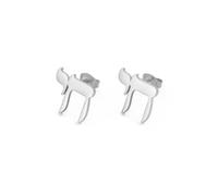 Orecchini a bottone Yisrael Chai di piccole dimensioni, 1,3 cm, per donne e uomini, in acciaio inox, collana con ciondolo