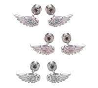 Orecchini a cartilagine ad ali che simboleggiano un sogno. Materiali in lega sicuri. Vestibilità comoda per ogni occasione. Orecchini in lega, Taglia unica, come descritto