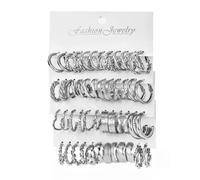 Orecchini a catena a forma di C oro moda con disegno pendente geometrico per don