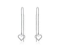 Orecchini A Catena Lunga Leggeri E Lineari Per Donne Adolescenti Gancio A U In Argento Sterling .925 Che Stabilizza