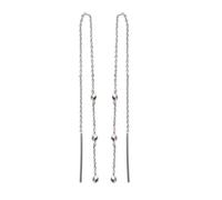 Orecchini A Catena Passante In Cristallo Zirconio In Argento Massiccio 925/00