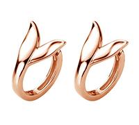 Orecchini a cerchio a forma di coda di pesce a forma di sirena per donne e ragazze in argento Sterling S925 piccoli carini cartliagine cerchi Gioielli moda piercing per l'orecchio Regali