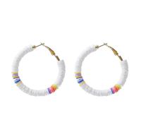 Orecchini a cerchio a forma di coppia Polymer Clay Cleaded Drop Accessori per donne Elegante Pendenti auricolari unici per gli amanti della moda