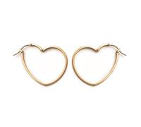 Orecchini A Cerchio A Forma Di Cuore In Oro Placcato 18 Carati Gioielli Donna