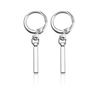 Orecchini a cerchio a goccia in argento minimalista da donna orecchini pendenti a cilindro eleganti gioielli geometrici perfetti per gli appassionati di stile moderno