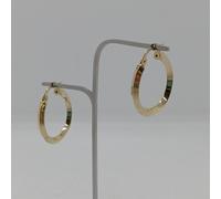 ORECCHINI A CERCHIO A SEZIONE TRIANGOLARE IN ORO GIALLO 18KT 1,3 GR. (8494)