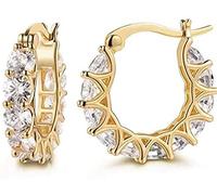 Orecchini a cerchio alla moda con zirconia cubica, accessori alla moda per feste, abbigliamento quotidiano, gioielli alla moda