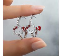 Orecchini a cerchio carini e alla moda con fiocco e motivo Hello Kitty, orecchini di alta qualità delicati e versatili che incorniciano il viso Tagli UnicaLega di zinco