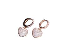 Orecchini a cerchio classici con zirconi cubici rossi e verdi, a forma di cuore, for donne, regalo alla moda(Wit)