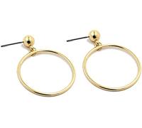 Orecchini a cerchio classici semplici Orecchini infiniti rotondi lucidi alti per le feste delle ragazze delle donneaffascinante e alla moda.