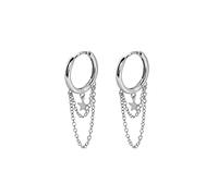 Orecchini a Cerchio con Catena e Nappa per Le Donne Orecchini penetranti con Fibbia per l'orecchio Pendientes