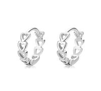 Orecchini A Cerchio Con Cuore Cavo Romantico In Argento Sterling 925, Per Donne, Regalo Di Gioielli Raffinati Per Feste Di Nozze
