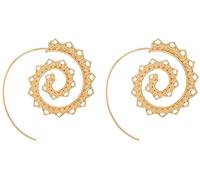 Orecchini a Cerchio con Dichiarazione a Spirale a Spirale Bohémien tribali per Le Donne, d'oro Lovely And Professional