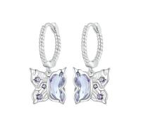 Orecchini A Cerchio Con Farfalla In Argento Sterling 925 Delicati Fibbie Per Orecchie In Zirconi Viola Per Regalo Di Compleanno Di Gioielli Raffinati Per Feste Da Donna