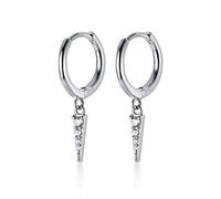 Orecchini a Cerchio Con Perno In Zirconia Cubica Per Donne e Ragazze e Uomini In Argento Sterling 925 Con Piccoli Cristalli Minimalista a Forma Di Goccia Per Cartilagine Trago Orecchini Alla Moda