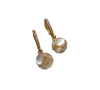 Orecchini a cerchio con pietra a forma di occhio di gatto, design scintillante con goccia di strass, gioielli per orecchie pendenti in metallo per feste di banchetto ogni giorno