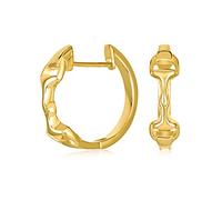 Orecchini A Cerchio Con Snodo Per Cavalli Da Equitazione Regalo Per Appassionate Di Equitazione Gioielli Western Placcati In Oro Giallo 14K Lucidato In Argento Sterling .925 Diametro Di 0,75 Pollici