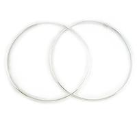 Orecchini a cerchio continuo in argento Sterling, spessore 1,5 mm, diametro personalizzabile 70 mm, 80 mm, 90 mm, 100 mm, 110 mm e 120 mm, Argento, colore: Silver - 110mm, cod. TEED-EHC-15-110