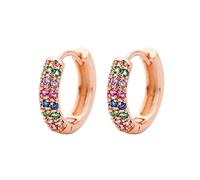 Orecchini a cerchio da donna a cerchio colorati con zirconi brillanti gioielli falena orecchini per le donne, Misura unica, Metallo, Nessuna pietra preziosa