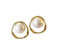 Orecchini a cerchio da donna con tonica dorata, eleganti orecchini a goccia con in lega, gioielli minimalisti con per abbigliamento quotidiano da ufficio