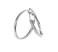 Orecchini a Cerchio da Donna in Acciaio al Titanio con Strass intarsiati per Feste, Banchetti, Club, Gioielli, Regalo, Eleganti e Popolari Practical Treatment