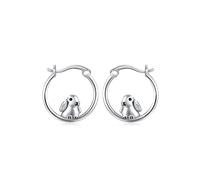 Orecchini a cerchio, da donna, in argento Sterling 925, volpe, coniglio, koala, maiale, huggie, piccoli orecchini a cerchio, gioielli per la festa della mamma, regalo per donne, ragazze e bambini