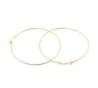 Orecchini a cerchio da donna, in oro giallo 9 carati, gioiello alla moda, regalo di compleanno, Nessuna pietra preziosa