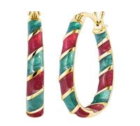 Orecchini a cerchio da donna, smaltati, ornamento per le vacanze, orecchini ad anello, gioielli regalo durevole e attrattivo