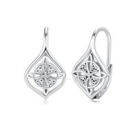 Orecchini a cerchio da ragazza, in argento Sterling 925, piccoli orecchini celtici per donne gioielli regali, Argento sterling