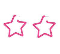 Orecchini a cerchio del cerchio Triangle Neon Star Retro Star degli anni '90 per orecchini a cerchio colorati di Disco Disco Colorful.