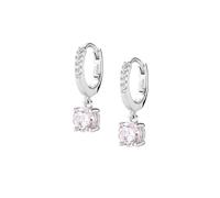 Orecchini donna cerchietto Argento Amen Lady con zirconi rosa ECIPBBROZ
